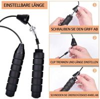 Springseil Erwachsene mit Kugellager und Anti-Rutsch Griffe