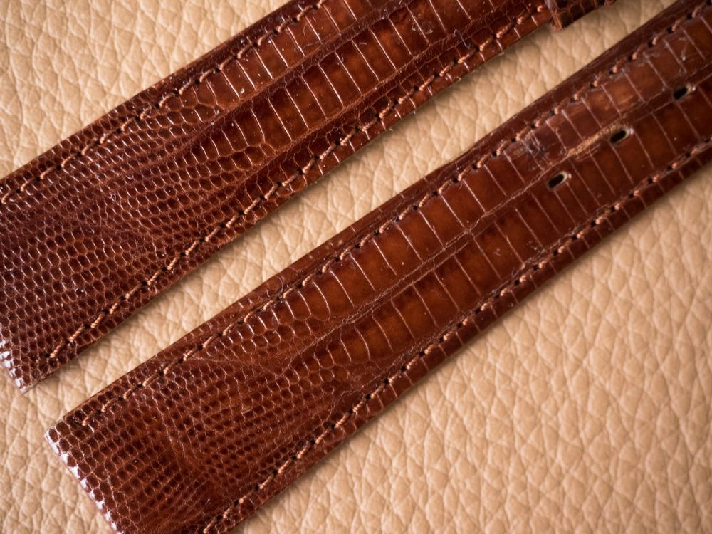 MAURICE LACROIX Ersatzband Uhrarmband Echt Teju-Eidechsen-Leder Braun 21550G, Stegbreite:17mm im Sale main image 1