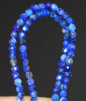 Stein Perlen Strang L-7679 – Lapislazuli facettiert 2mm 40cm