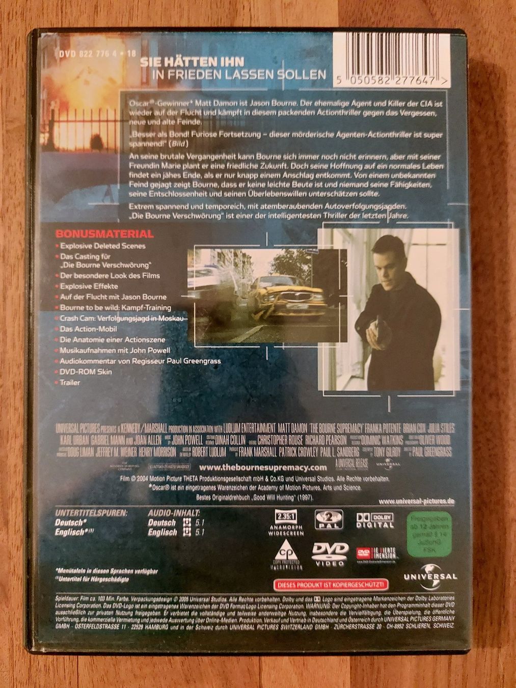 Tutti i DVDs: DVD - Die Bourne Verschwörung – Usato da Rheinfelden venduto da FilmAuktion 1
