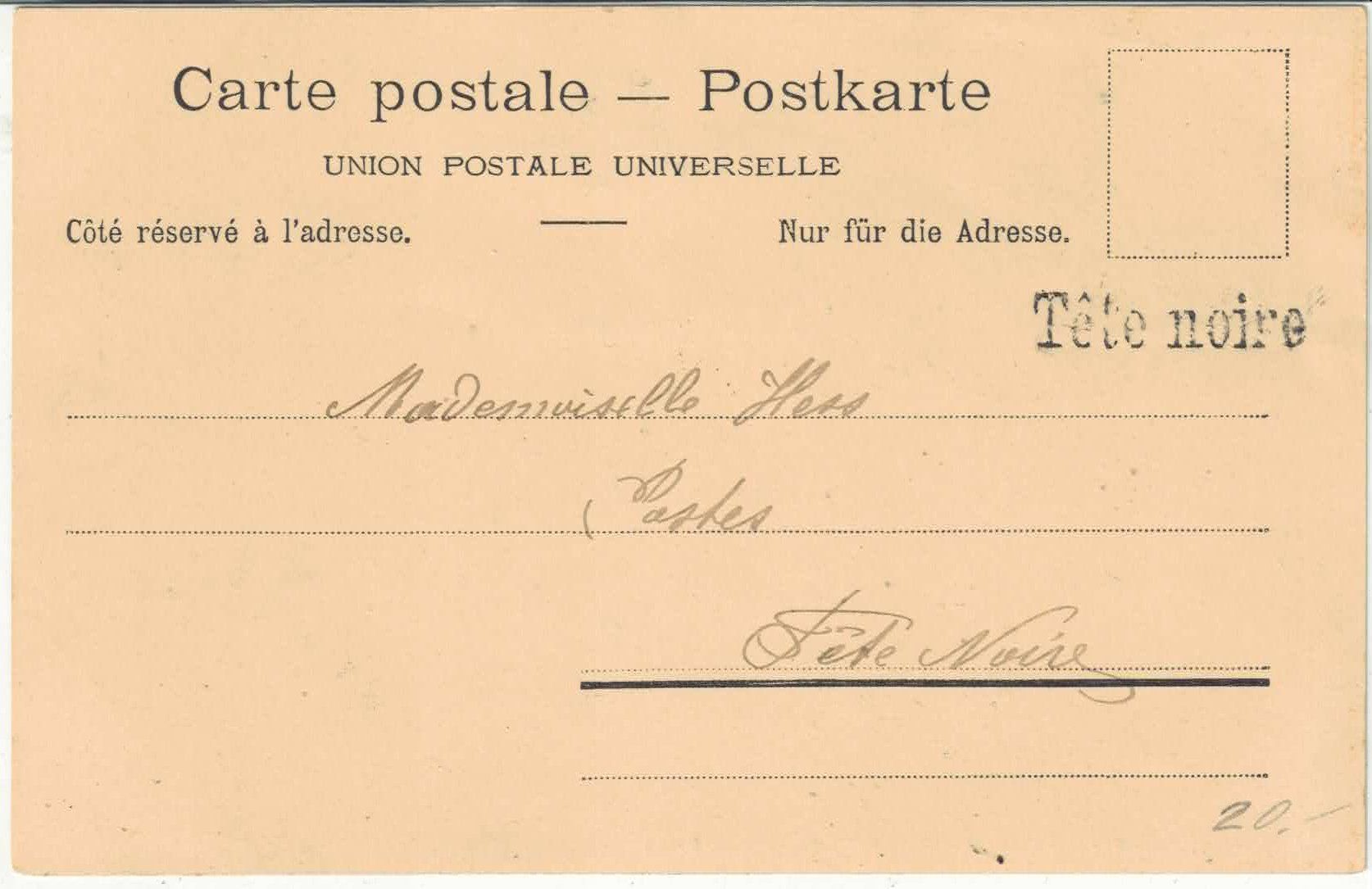 Ansichtskarten: Tete-Noire - Hotel - coloriert – Gebraucht aus Ettingen von Kartenplanet 1