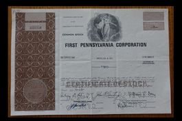 US Aktie First Pennsylvania Corporation vom 30.1.1970