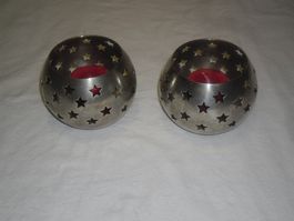 Windlichter - Metall , 2 Stk.