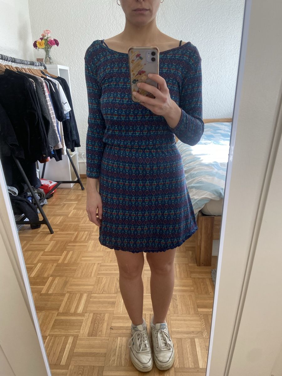 Vestiti: blau gemustertes Kleid in Grösse L von Springfield – Usato da Bern venduto da rah_fpy5 2