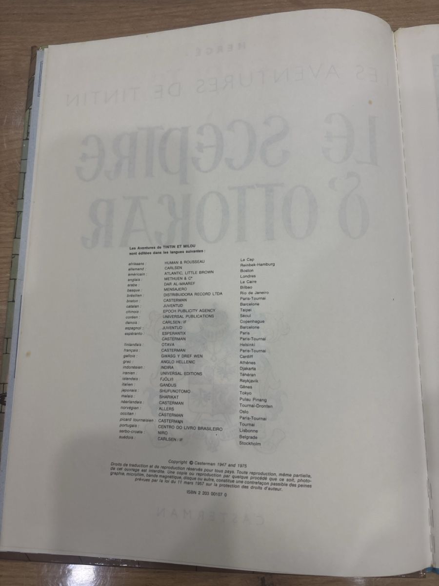 Fumetti: Tintin le sceptre d’Ottokar – Usato da Porrentruy venduto da Servo26 2