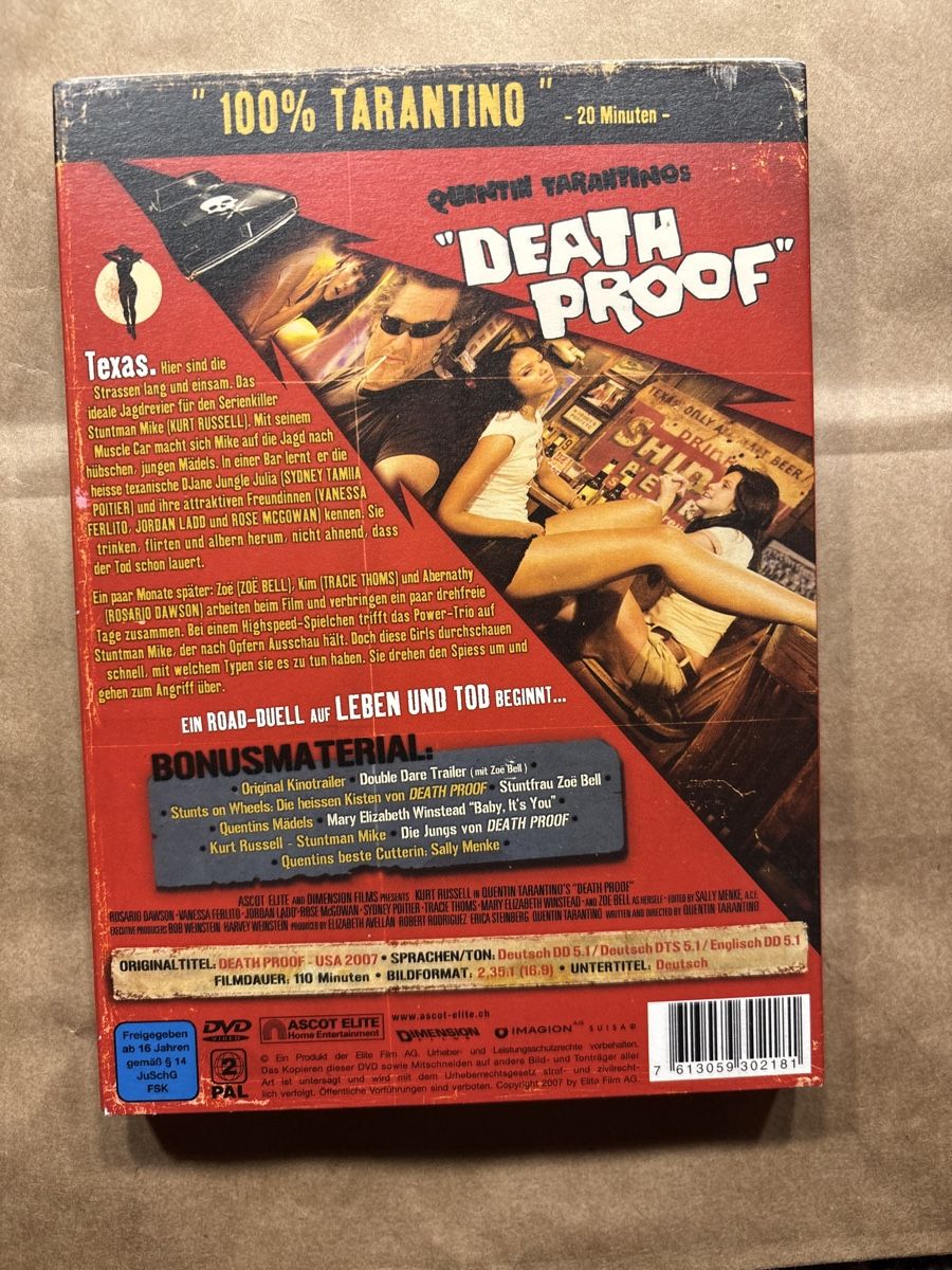 Tutti i DVDs: Death Proof Doppel DVD (2404) – Usato da Ruswil venduto da Slivio_ 1