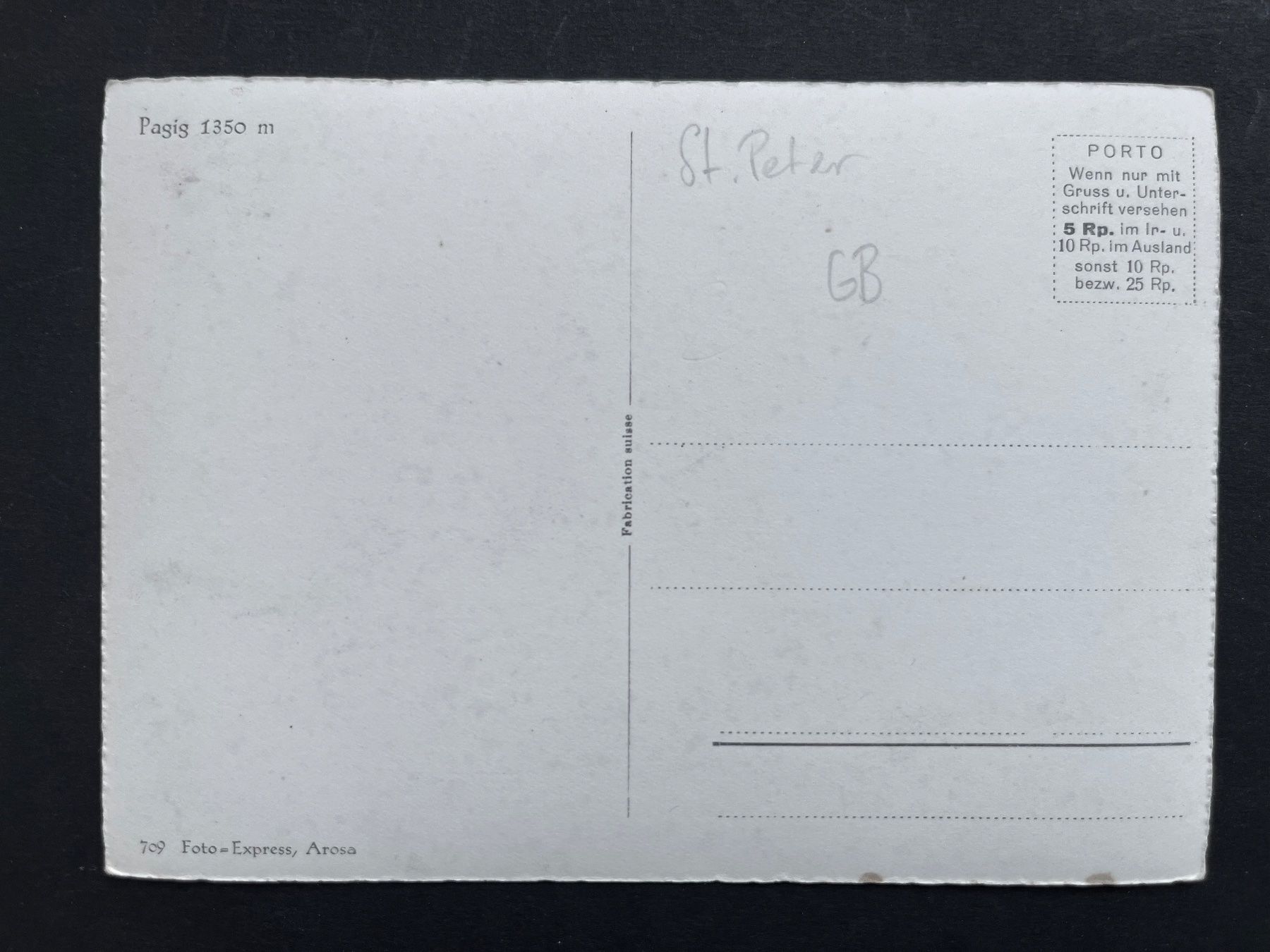 Cartoline postali: Pagig / ca 1960 – Usato da Wabern venduto da DaxKarten-75 1