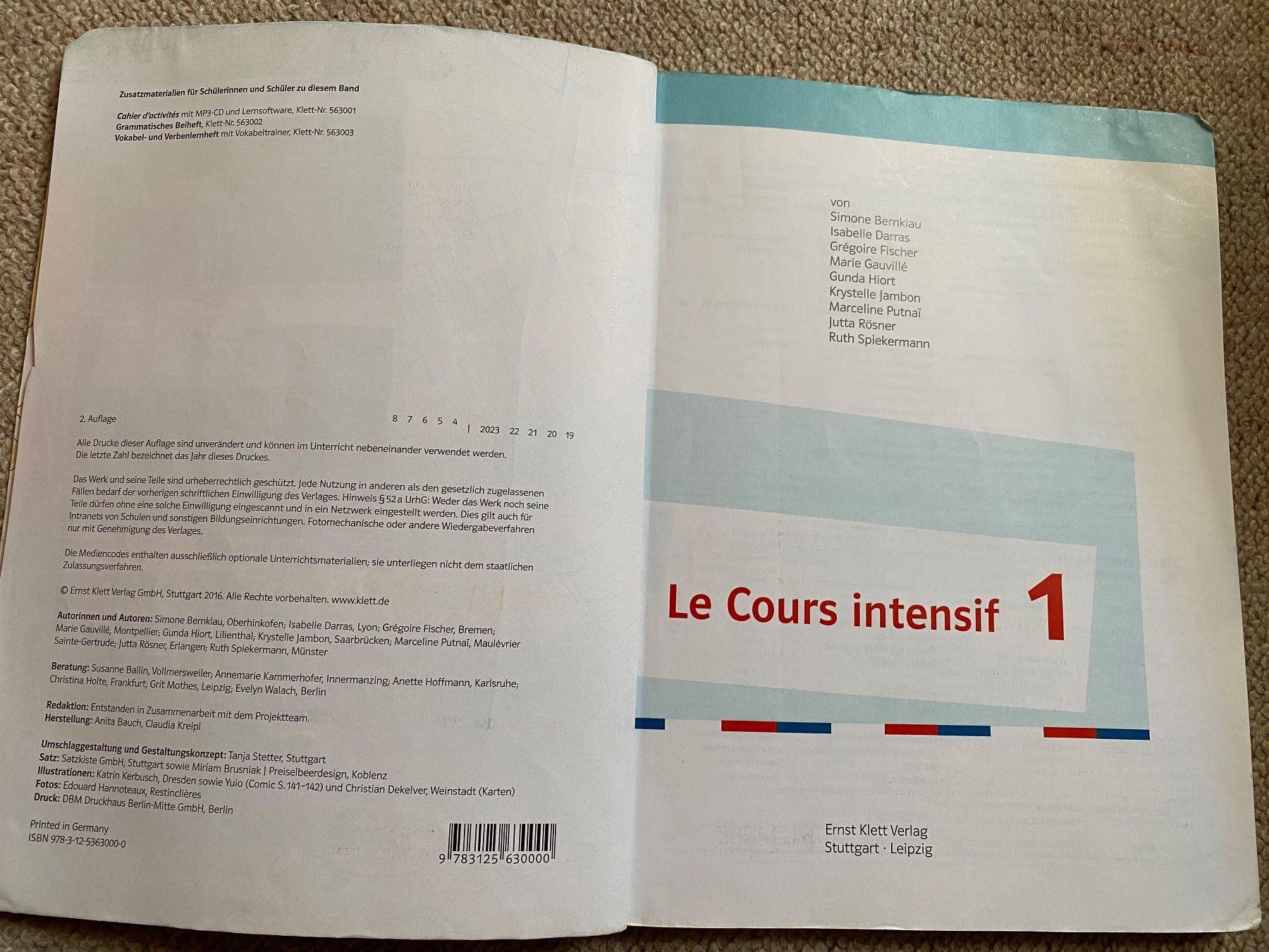 Livres: Le Cours intensif 1 – D'occasion à Ebmatingen par 777_cq5g 2