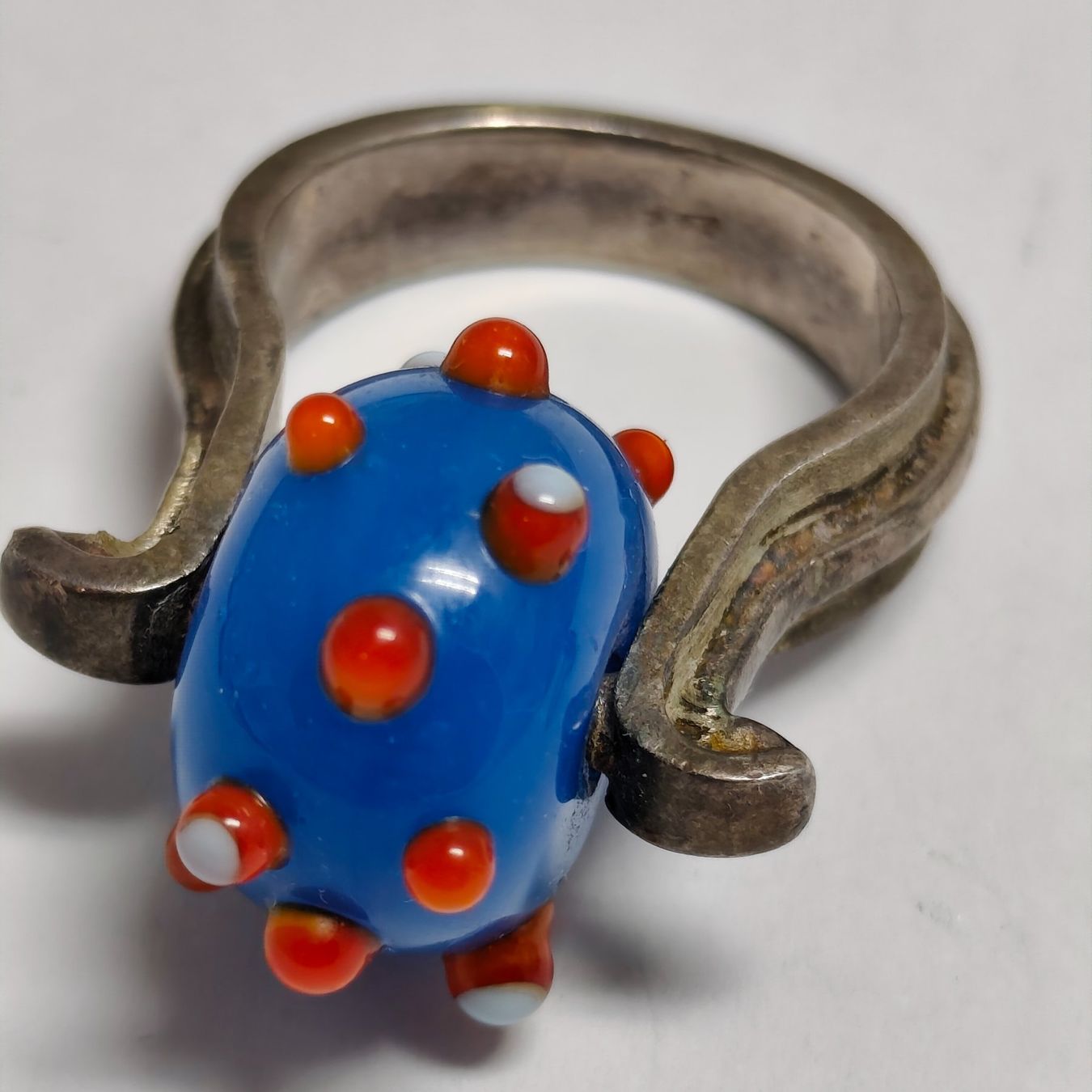 Anelli: Silberring mit Murano Glasperle / Stachelperle #B2 – Usato da Châtelaine venduto da Tropic.Watch2 7