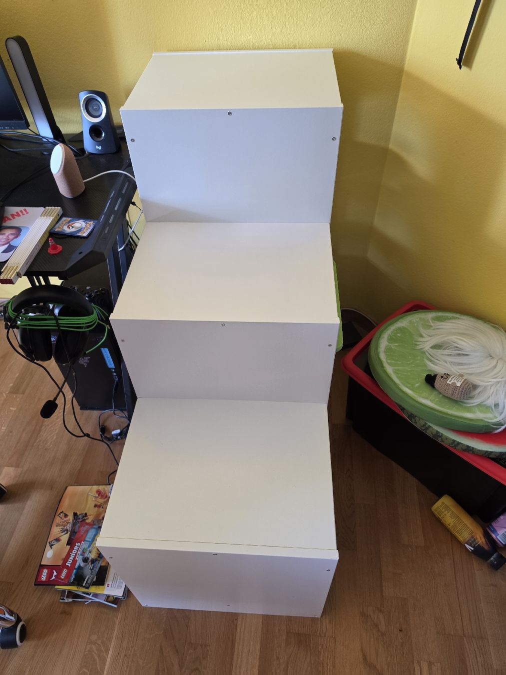 Ikea Scaffali: Stufenregal von Ikea,weiss mit Boxen – Usato da Birmensdorf ZH venduto da eva_9hvs 3