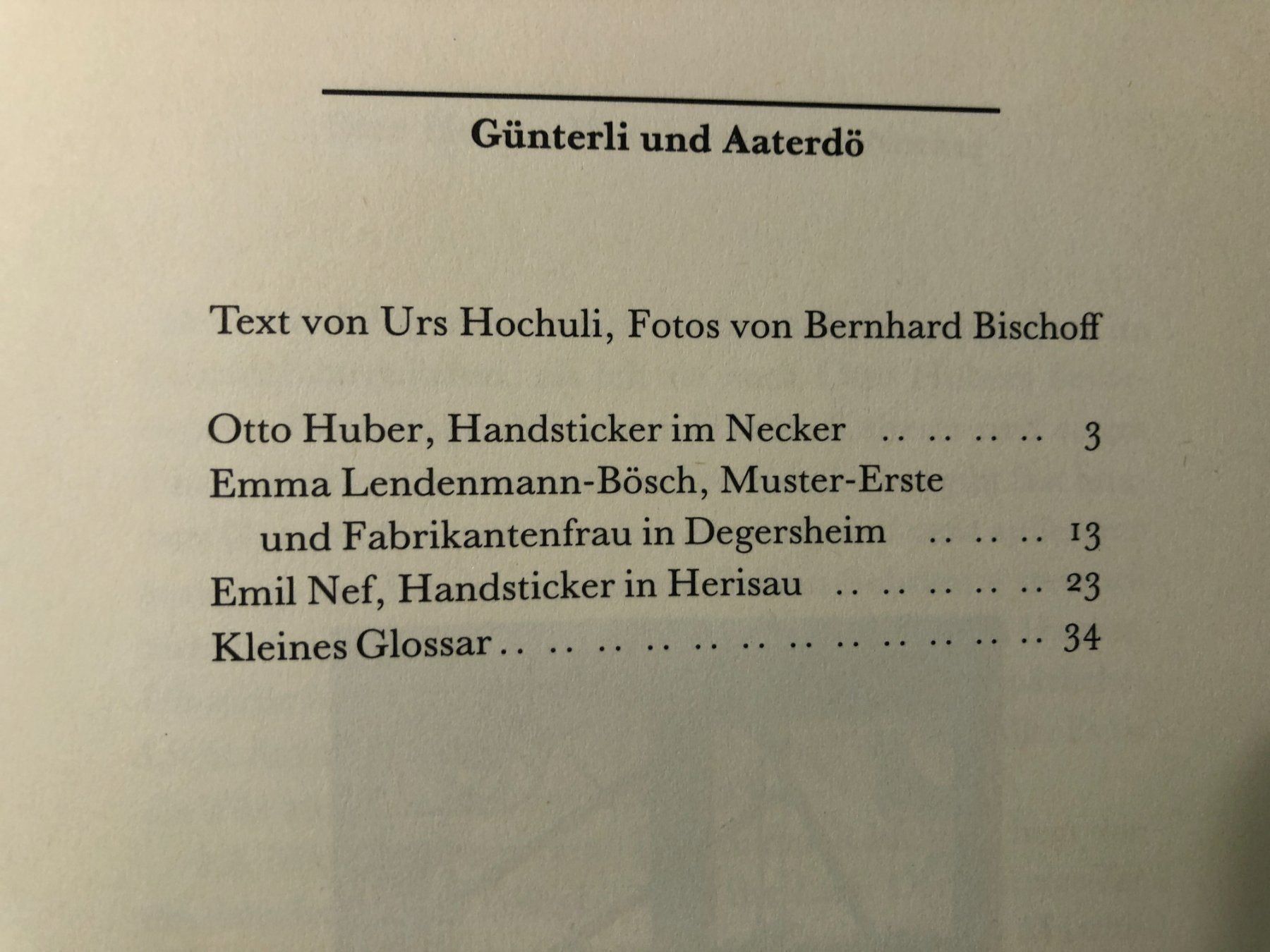 Libri: Urs Hochuli: Günterli und Aaterdö – Usato da Zürich venduto da allp 1