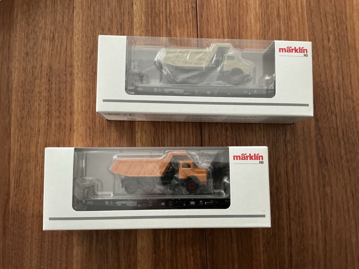 Märklin Modellini di ferrovie: Schwerlastwagen Set von Märklin – Nuovo e nell'imballaggio originale da Biberist venduto da Sopc 1