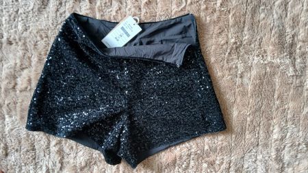 Pailetten Shorts von Zebra, neu mit Etikett, Gr. XS