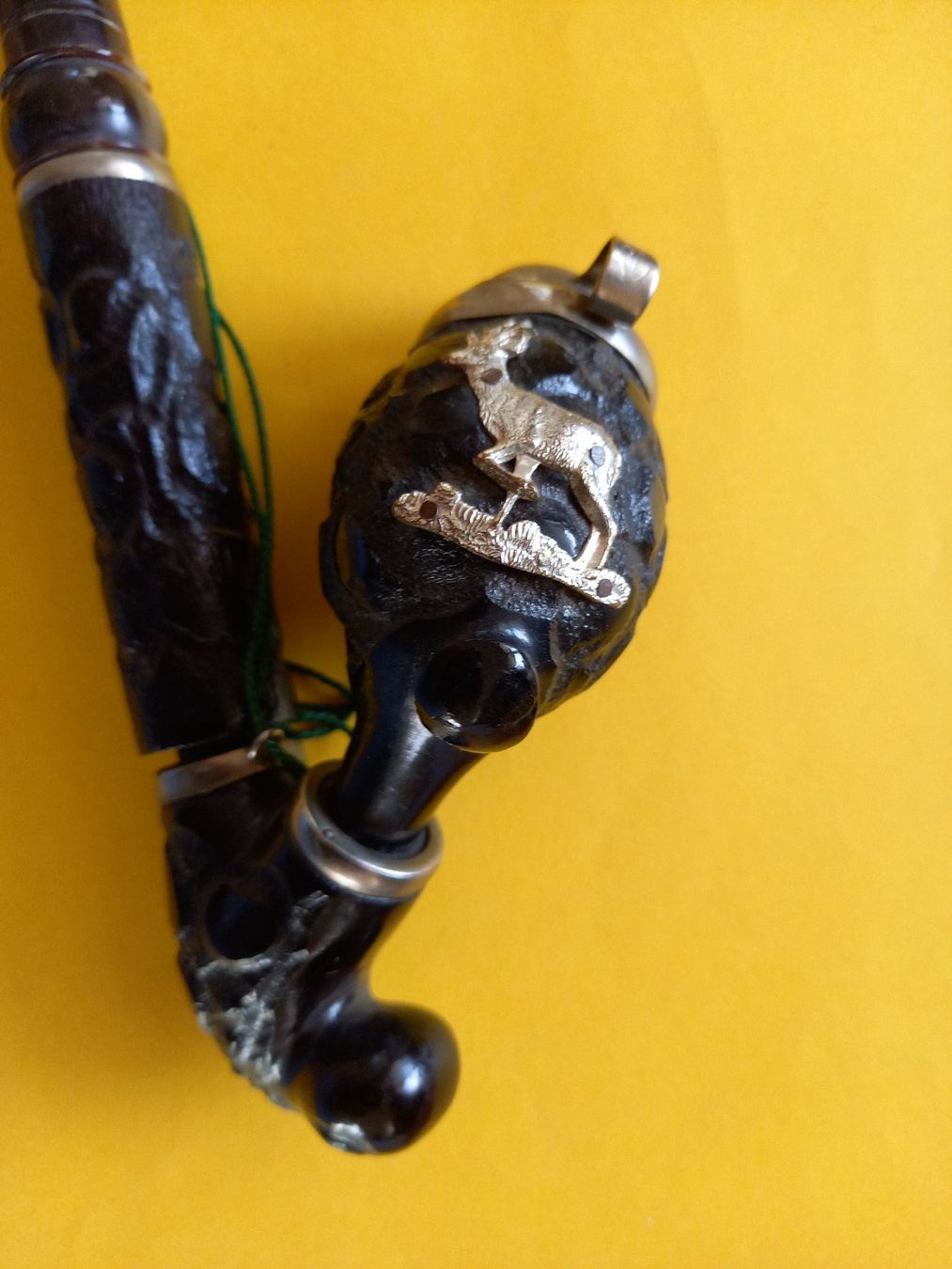 Pipe & Accessori: Pipe à tabac en bois, avec décor cerf – Usato da Rossens FR venduto da Souris1 1