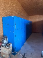 Metallschliessfächer blau super Zustand