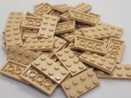 Lego 40 Stk. Plate tan 2x4 (tan)
