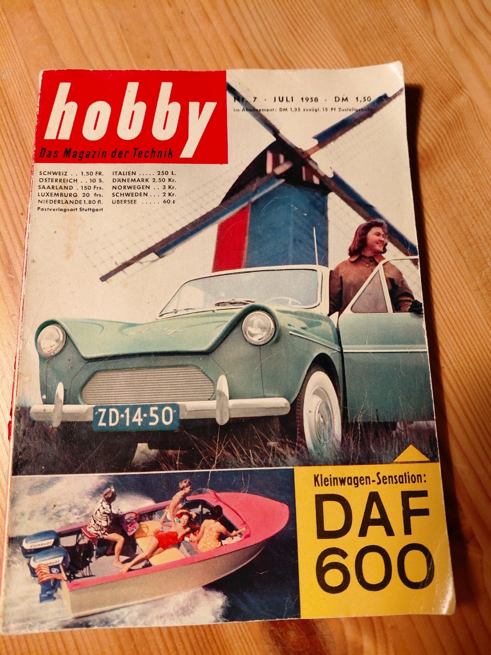 Riviste & Magazine: hobby das Magazin der Technik Juli 1958 – Usato da Bonaduz venduto da topolino052