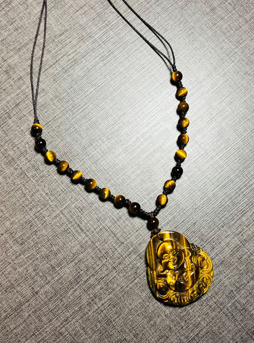Ciondoli: Gr.BUDDHA Tiger Eye EdelStein KeTTe...für Körper & Psyche... – Nuovo (secondo la descrizione) da Zürich venduto da stock4you 2
