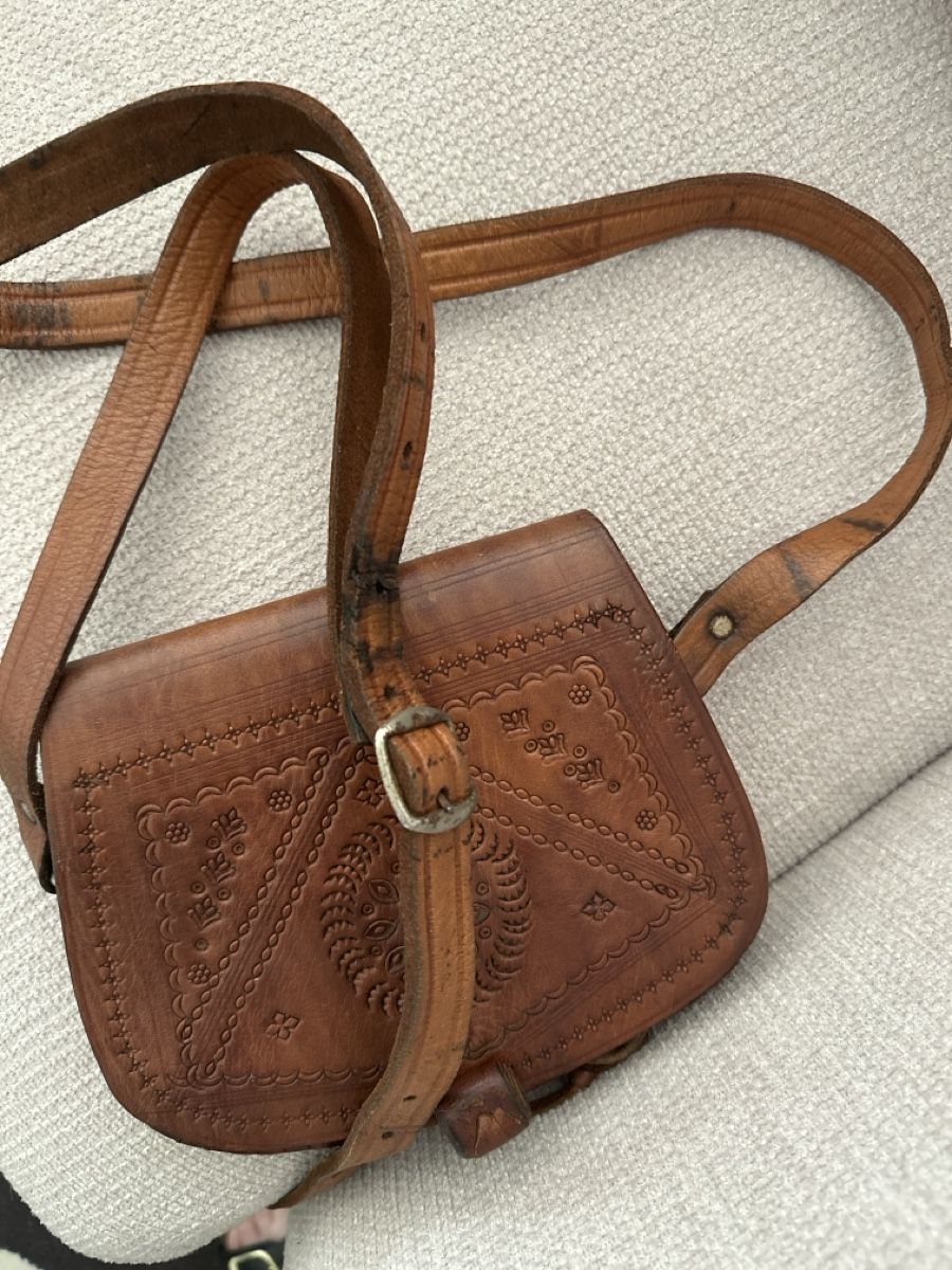 Borse da donna: Vintage echt Ledertasche mit tollem Muster - Einzigartig! – Nuovo (secondo la descrizione) da Schnottwil venduto da mic_d27v 4