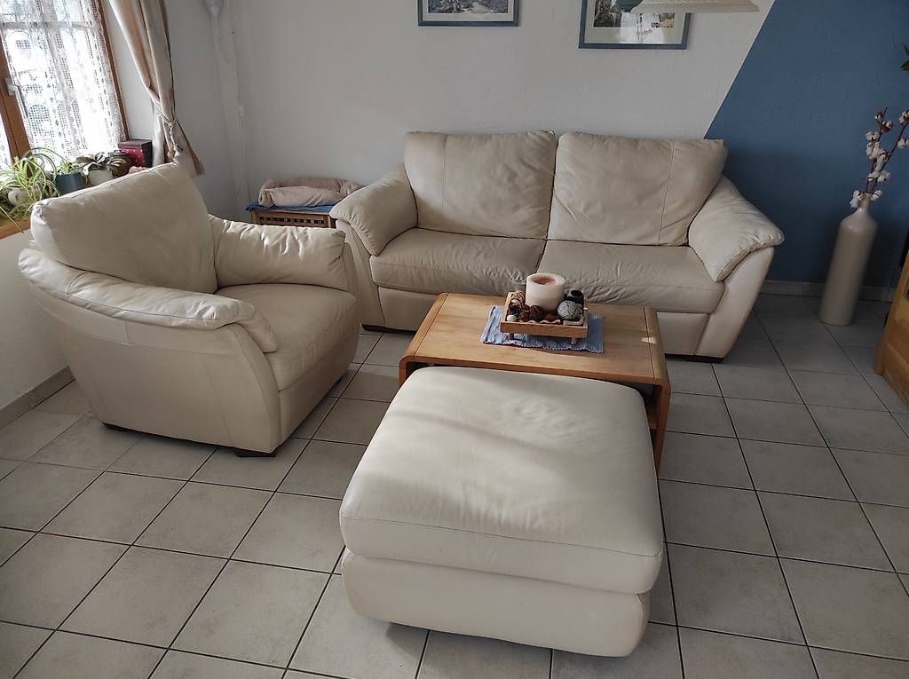 Divani: Echtledersofa beige – Usato da Leuggern venduto da FioriFuchs