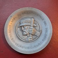 Zinnteller Soldatenweihnacht 1942 guter Zustand