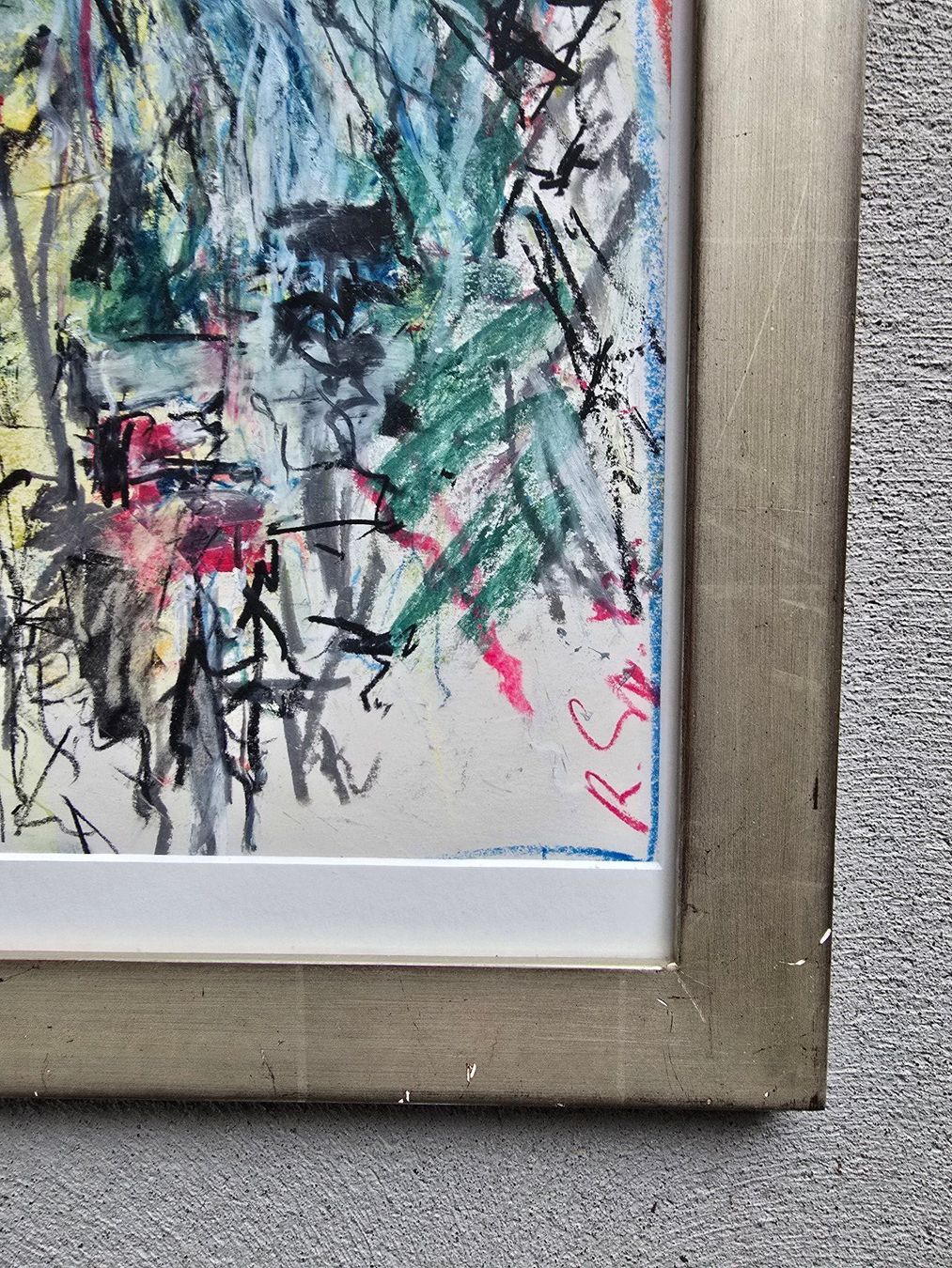 Dipinti: Rolf Spinnler, grosse Mischtechnik auf Papier, "ohne Titel" – Usato da Bern venduto da vintageartbern66 4