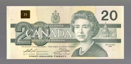 Canada 20 dollar nice grade AU