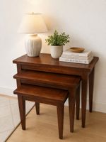 Satztische / Beistelltische im 3er-Set aus Holz 