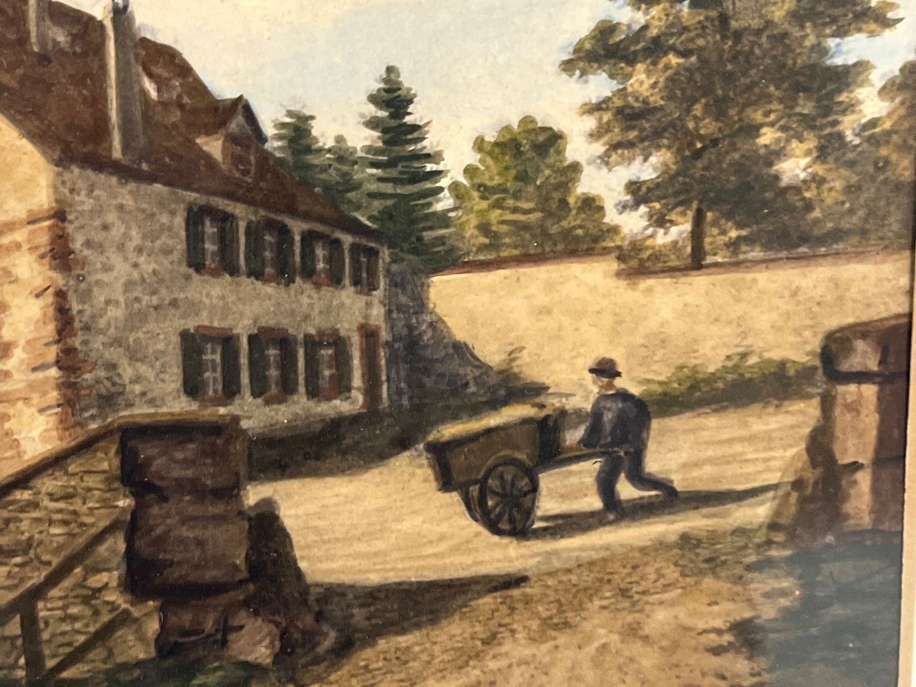 Dipinti: Alte Bauernhausszene Originalgemälde – Usato da Basel venduto da PAUL_ART 3