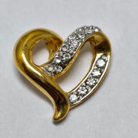Pendentif Cœur Jean-Louis Scherrer / JL Doré Strass #C7