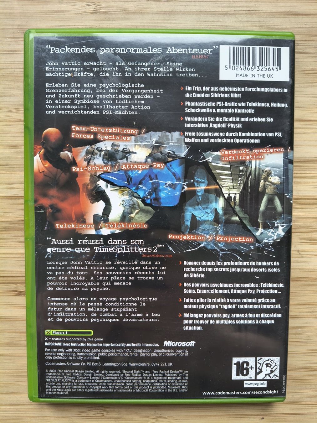 Giochi: Second Sight (XBox) – Usato da Riedholz venduto da ste_96cd 1