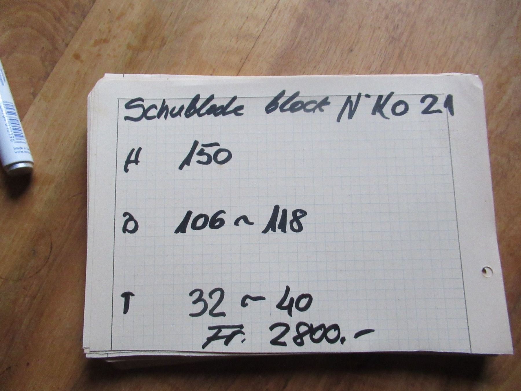 Armadi: Schubladen Block – Usato da Berg SG venduto da Pizza58 9