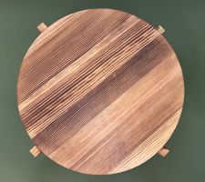 Kessler Holz Pfannenuntersetzer rund gebrannt