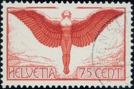 Flugpost 1936, Nr. F11z gestempelt, SBK 250.-