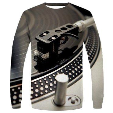 🎶 Vintage Plattenspieler Sweatshirt für coole Männer! 🩶💫