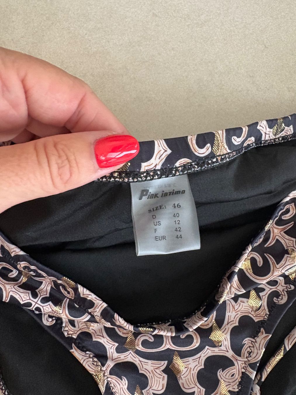 Badekleider & Bikinis: Bikini Damen gemustert Grösse 40 neu schwarz – Neu (gemäss Beschreibung) aus Basel von Tierschutz-Flohmi 3
