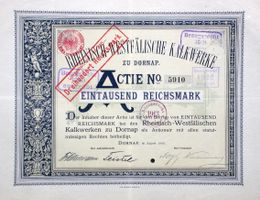 Rheinisch-Westfälische Kalkwerke zu Dornap - 1896