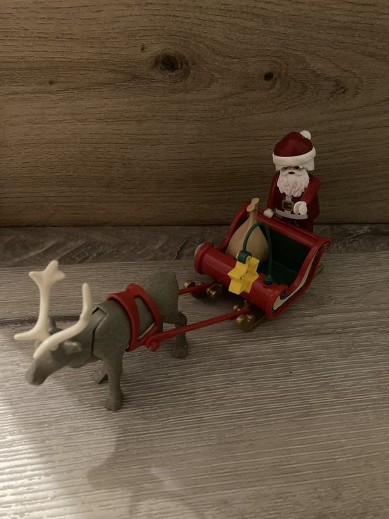 Weihnachts-Kuchendekoration – 4-teiliges Set Mit Weihnachtsmann Auf Schlitten