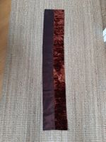 Foulard tissu/velours brun caramel