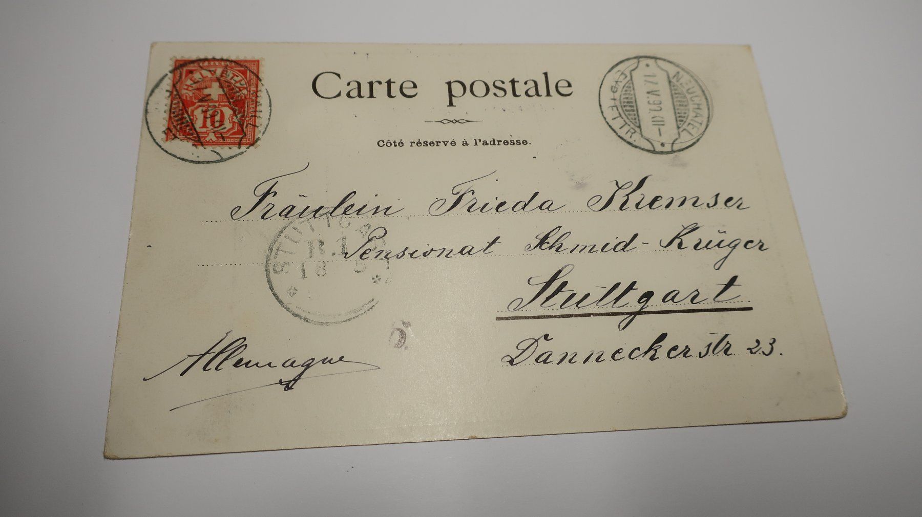 Ansichtskarten: Neuchâtel 1898.  1899 – Gebraucht aus Cormoret von Pascalll2001 2