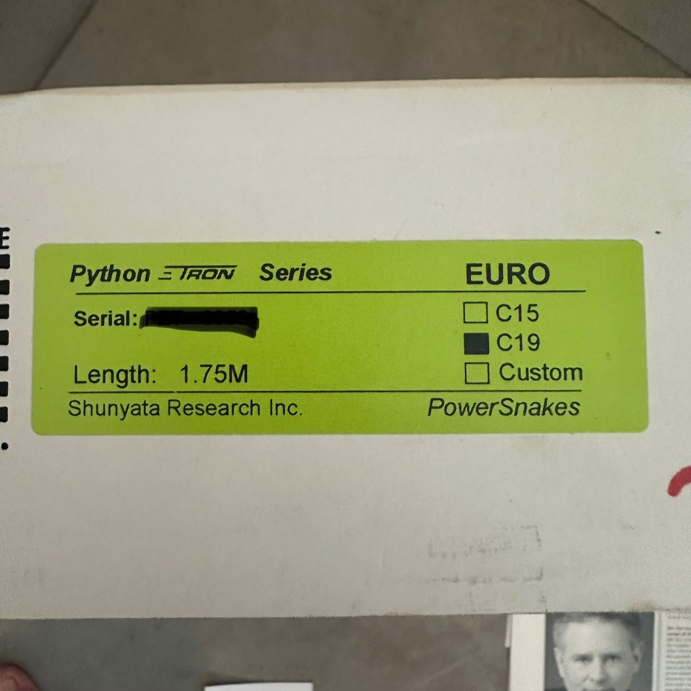 Cavi: Shunyata Python Zitron - C19 lenght mt 1,75 – Usato da Caslano venduto da campo_santo 5