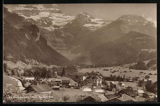 Cartoline postali: AK Les Diablerets, Vue générale – Usato da Berlin venduto da bartko-reher