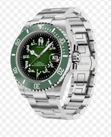 Herren Armbanduhr Automatik ATOMI SHINE gruen Stahl Gehaeuse