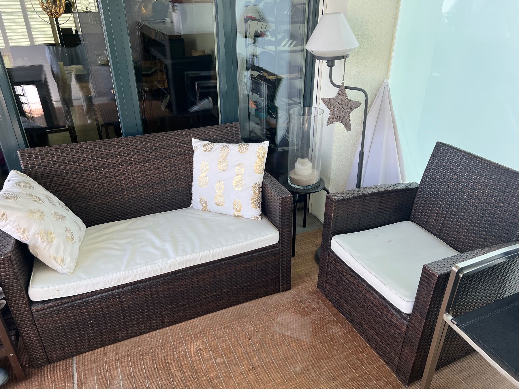 Poltrone: Rattan Lounge, 2-teilig, braun – Usato da Zürich venduto da sarire