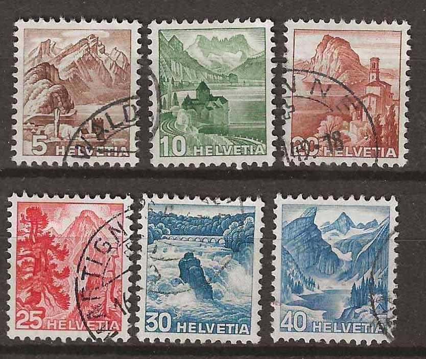 Tutti i francobolli: CH285 - Paysages 1948  obl. – Usato da Trélex venduto da Phil_Albert
