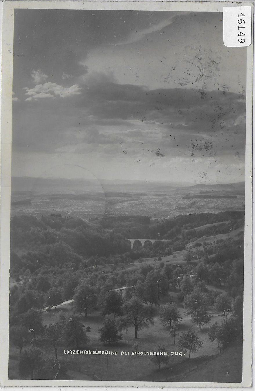 Cartoline postali: Lorenztobelbrücke bei Schoenbrunn - Zug – Usato da Ettingen venduto da Kartenplanet