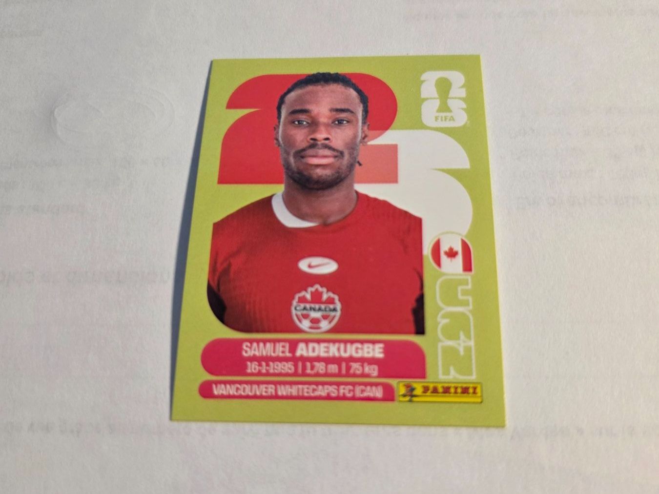 Panini Sammelbilder & Trading cards: Panini  2026 SAMUEL ADEKUGBE CAN 5 – Neu (gemäss Beschreibung) aus Grand-Lancy von Seo67