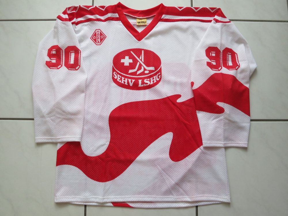Maillot Hockey Game Worn Strasbourg Etoile Noire #14 1990/91 Tackla, Taille XL