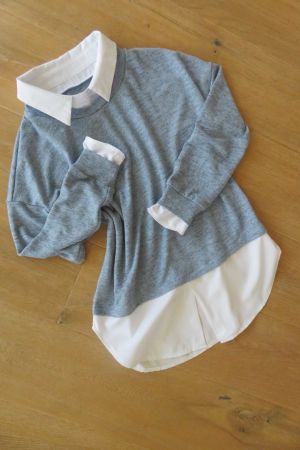 Pullover mit Bluseneinsatz Grösse 38