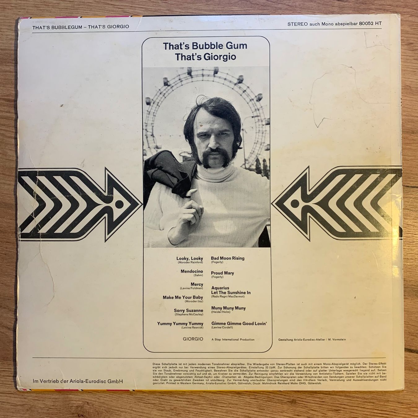 Dischi in vinile: GIORGIO - THAT'S BUBBLEGUM..OG GER 1969...VG-/VG+ – Usato da Gals venduto da Diskopatshop 1